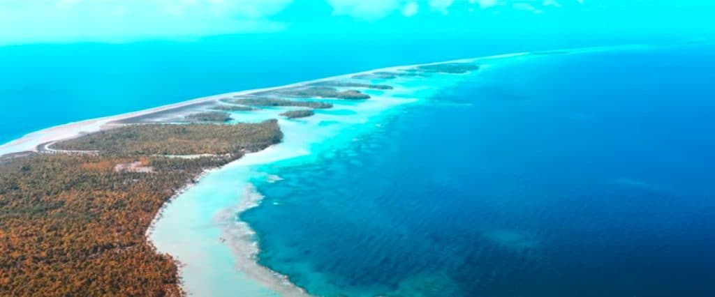 RANGIROA : Terrain plat bord de lagune ( côté récif) de 4000 m2, accés par le lagon exclusivement, 5.6M – photo 4